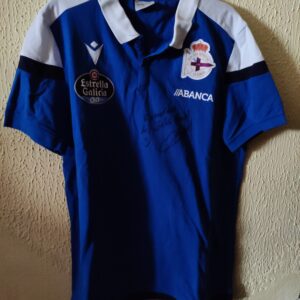 Polo del Deportivo de la Coruña - player worn y firmada por Carlos Abad