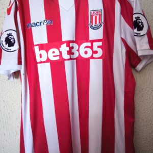 Match Worn and signed - Stoke City - 12 Wilfried Bony